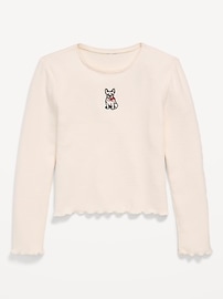 L'image numéro 1 présente T-shirt UltraConfo à manches longues et à imprimé pour fille
