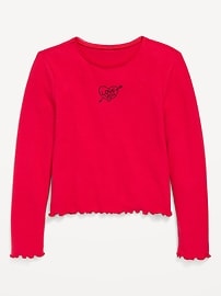 L'image numéro 1 présente T-shirt UltraConfo à manches longues et à imprimé pour fille