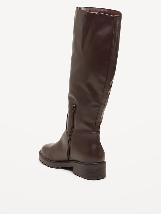 Image number 5 showing, Faux-Leather Tall Boots for Women
