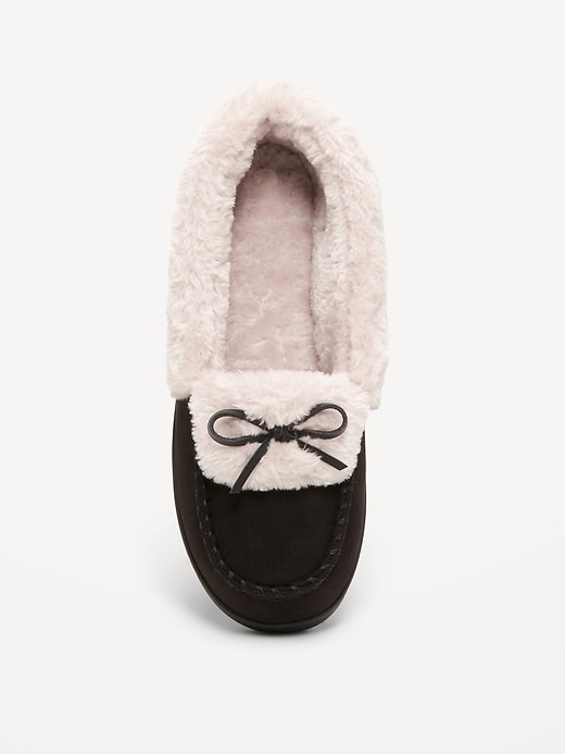Image number 3 showing, Cozy-Lined Moccasin Slippers for Women