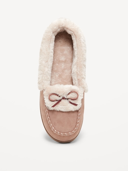 Image number 3 showing, Cozy-Lined Moccasin Slippers for Women