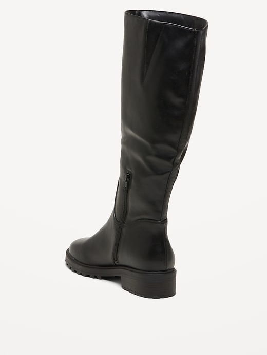 Image number 5 showing, Faux-Leather Tall Boots for Women