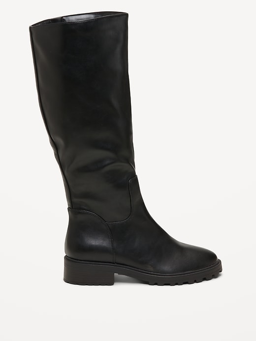 Image number 4 showing, Faux-Leather Tall Boots for Women
