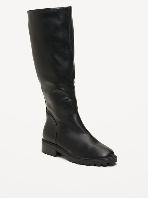 Image number 1 showing, Faux-Leather Tall Boots for Women