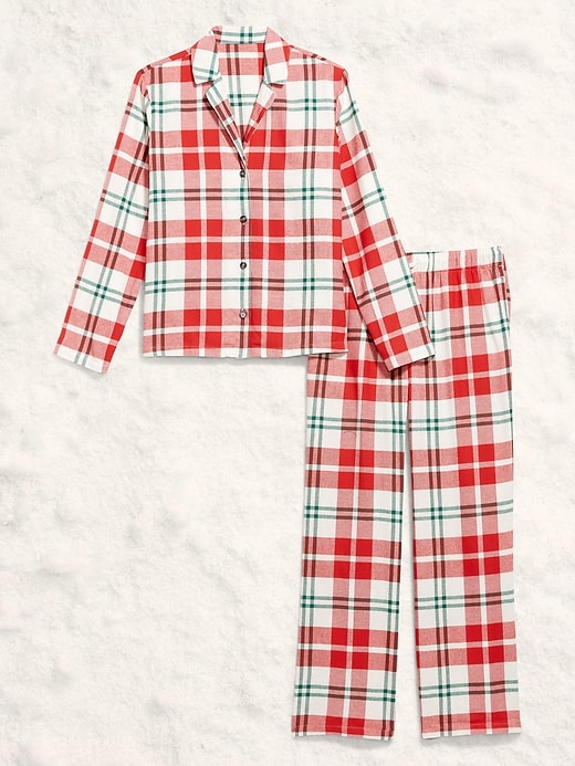 Image number 4 showing, Plaid Flannel Pajama Pant Set for Women