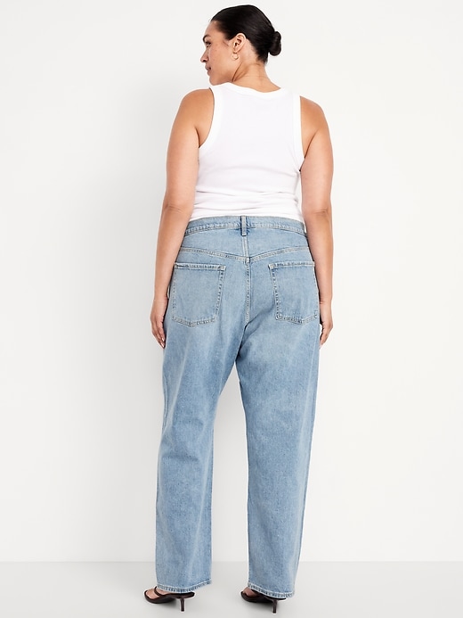Image number 9 showing, Low-Rise Slouchy Straight Jeans