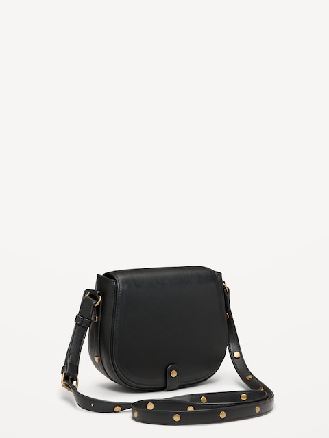 Studded Strap Saddle Bag