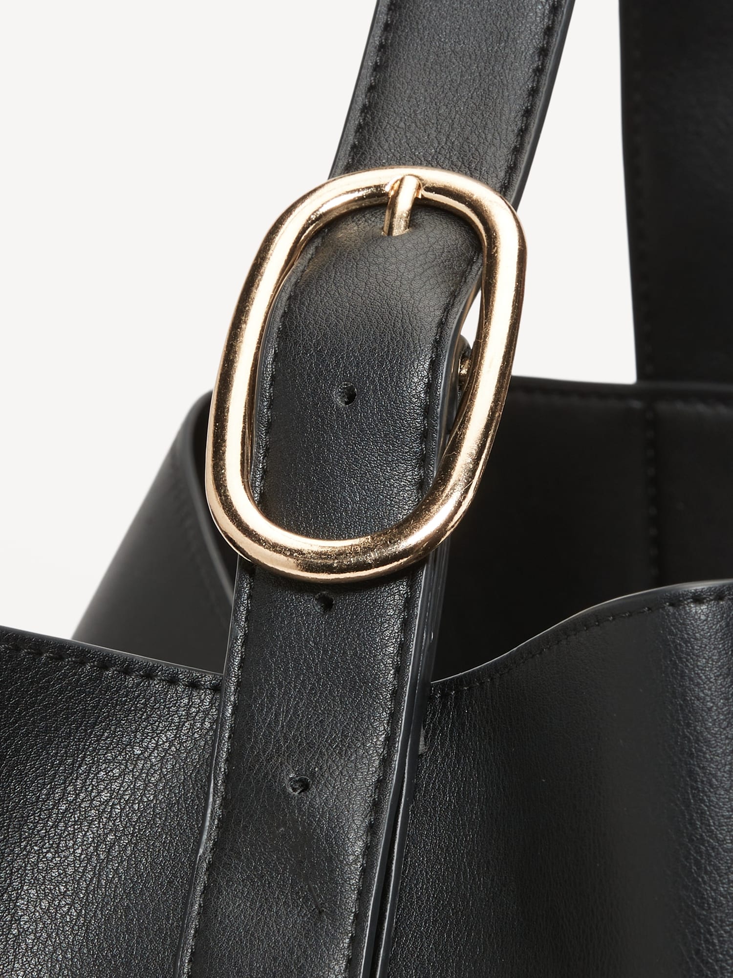 Large Faux Leather Tote