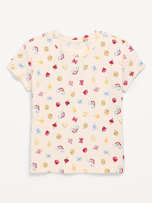 Image number 1 showing, Softest Printed Short-Sleeve T-Shirt for Girls