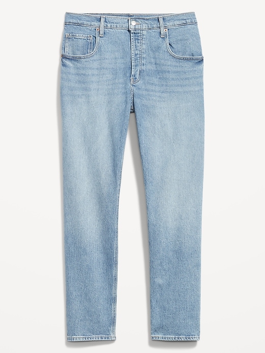 Image number 1 showing, Mid-Rise Slouchy Straight Jeans