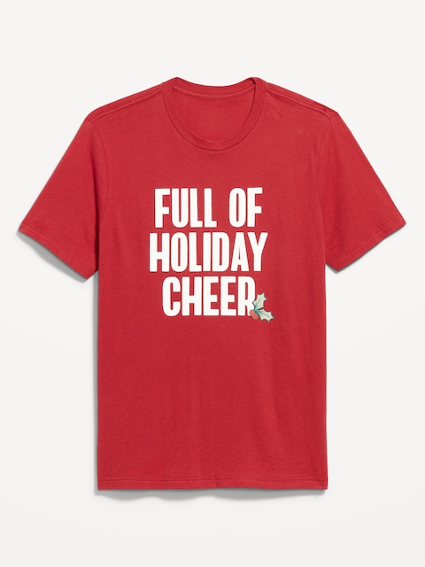 T-shirt à imprimé des Fêtes - Rouge