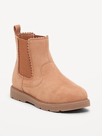 Image number 1 showing, Faux-Suede Chelsea Boots for Girls