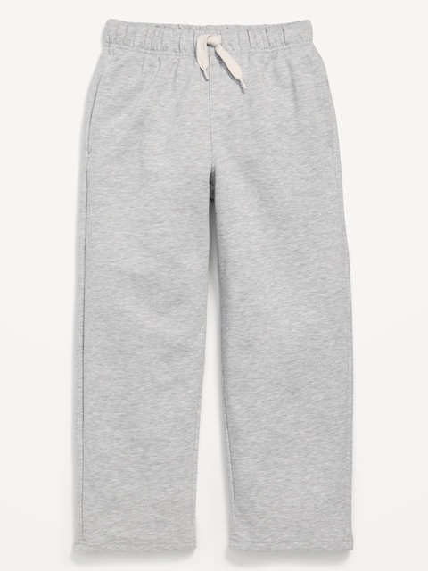 Straight Fleece Sweatpants for Boys - Heather Gray