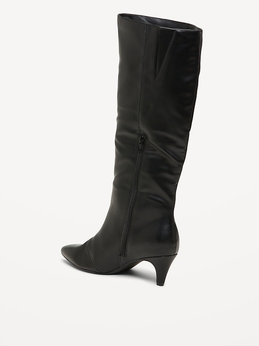 Image number 4 showing, Tall Kitten Heel Boots for Women