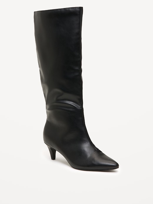 Image number 1 showing, Tall Kitten Heel Boots for Women