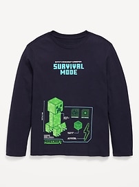 Image number 1 showing, Minecraft™ Gender-Neutral Graphic T-Shirt for Kids