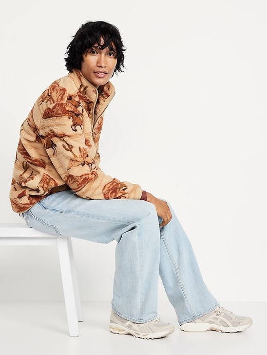 Image number 3 showing, Printed Sherpa Quarter-Zip Pullover