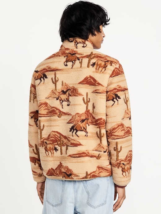 Image number 2 showing, Printed Sherpa Quarter-Zip Pullover