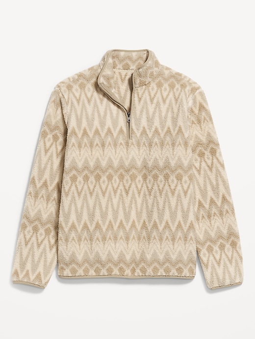 Image number 4 showing, Printed Sherpa Quarter-Zip Pullover