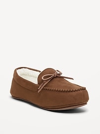 Image number 1 showing, Faux-Suede Sherpa-Lined Moccasins for Men