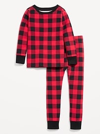 Image number 1 showing, Snug-Fit Printed Pajama Set for Toddler & Baby