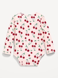 Image number 2 showing, Printed Long-Sleeve Ribbed Bodysuit for Baby