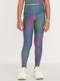 View large product image 3 of 5. High-Waisted PowerSoft 7/8-Length Side-Pocket Leggings for Girls