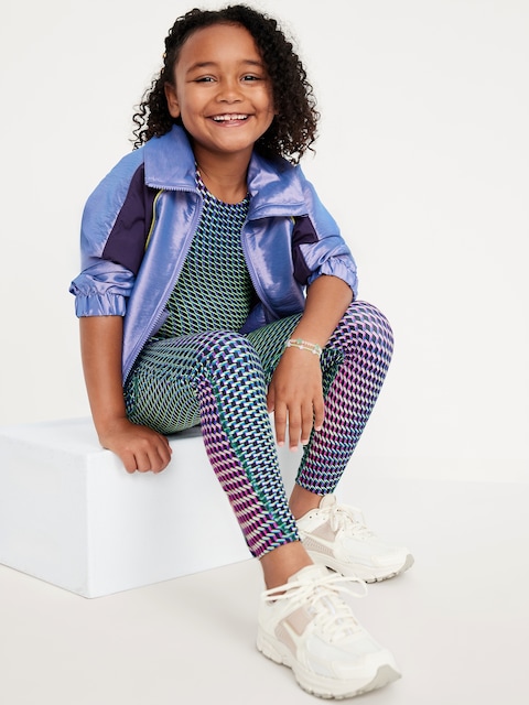 High-Waisted PowerSoft 7/8-Length Side-Pocket Leggings for Girls