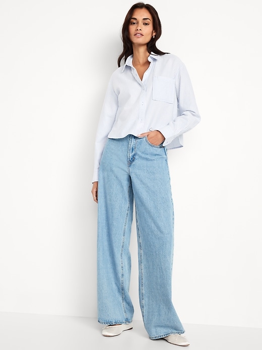 Image number 3 showing, Cropped Button-Down Oxford Shirt