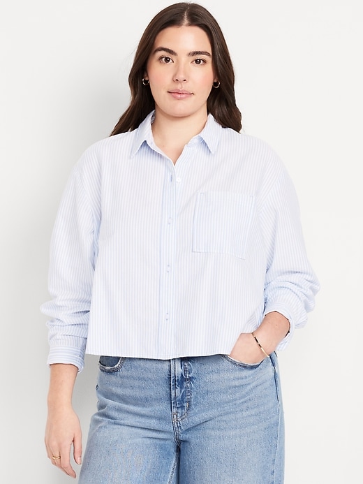 Image number 5 showing, Cropped Button-Down Oxford Shirt