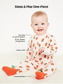 View large product image 3 of 3. 2-Way-Zip Sleep & Play Footed One-Piece for Baby