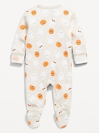 Image number 2 showing, Printed 2-Way-Zip Sleep & Play Footed One-Piece for Baby