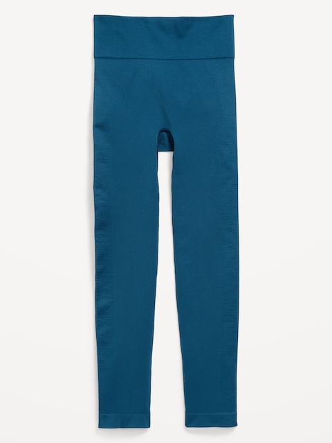 Legging performance PowerSoft ajusté sans coutures à taille haute longueur 7/8 pour fille - Bleu Sarcelle