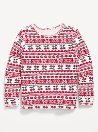 L'image numéro 1 présente T-shirt douillet gaufré à motif à manches longues pour toute-petite fille