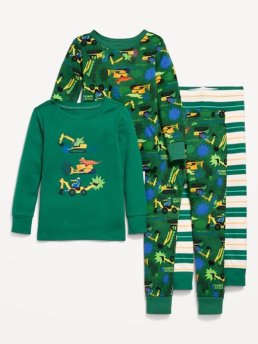 Image number 1 showing, Snug-Fit Graphic Pajama 4-Piece for Toddler & Baby