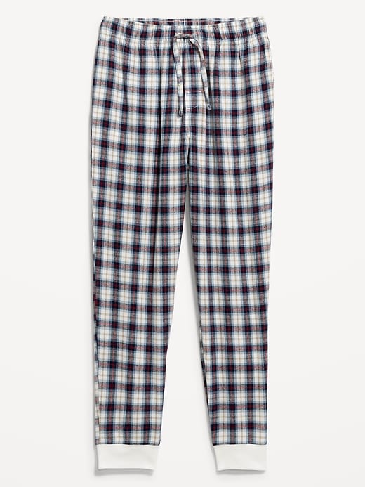 L'image numéro 3 présente Pantalon de jogging de pyjama en flanelle à motifs à carreaux