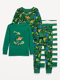 Image number 1 showing, Snug-Fit Graphic Pajama 4-Piece for Toddler & Baby
