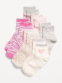 Image number 1 showing, Quarter-Crew Socks 6-Pack for Girls