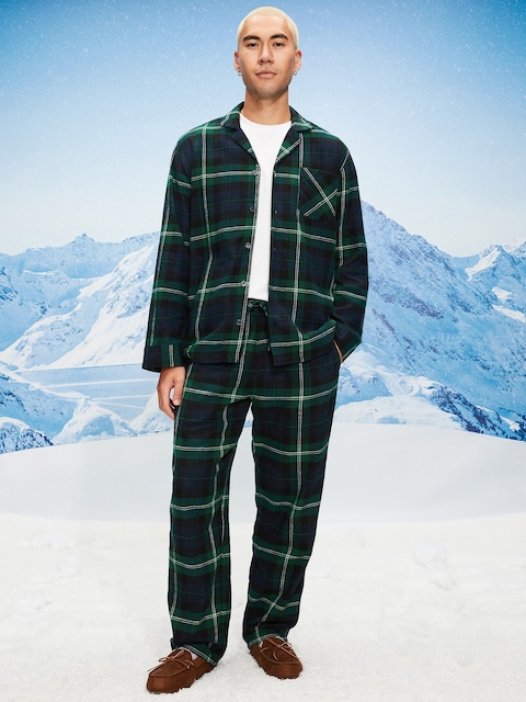 Pyjama en flanelle à carreaux pour homme