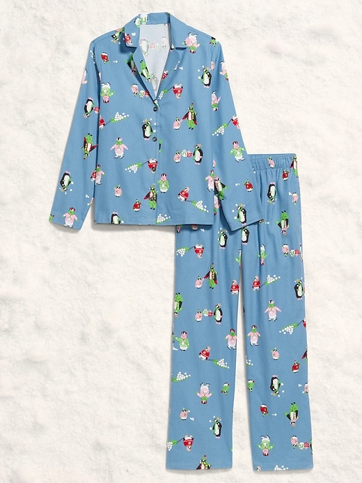 Image number 4 showing, Printed Flannel Pajama Pant Set for Women