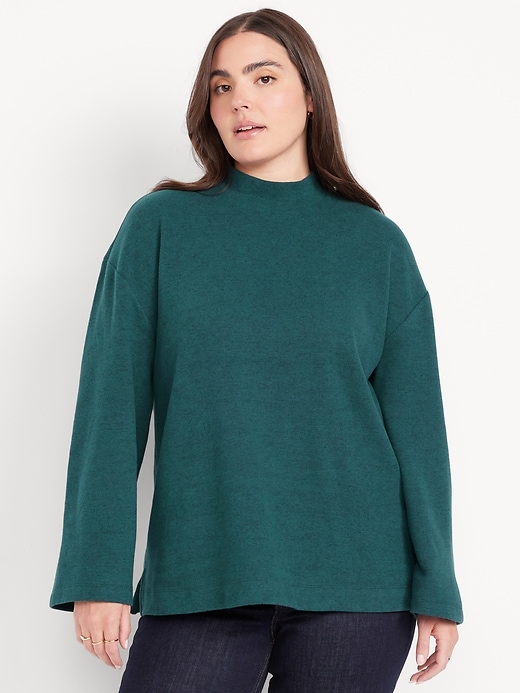 Image number 5 showing, Cozy Mock-Neck Tunic Sweater