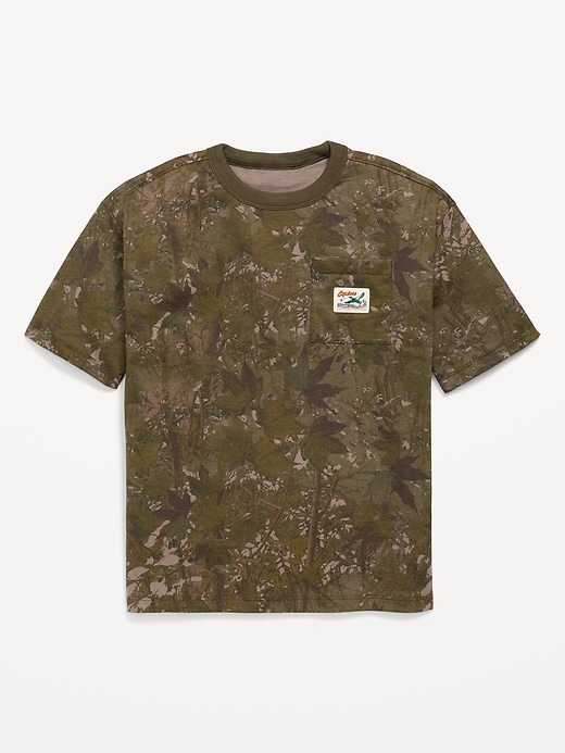 Image number 1 showing, Short-Sleeve Oversized Pocket T-Shirt for Boys