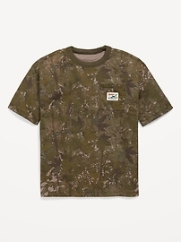 Image number 1 showing, Short-Sleeve Oversized Pocket T-Shirt for Boys