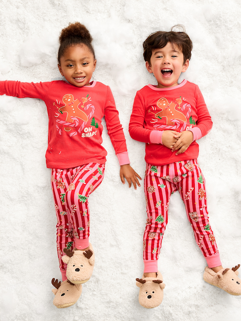 Printed Snug-Fit Pajama Set for Toddler & Baby - Holiday Stripes (Match The Fam!)
