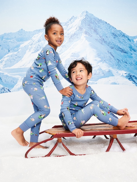 Printed Snug-Fit Pajama Set for Toddler & Baby - Penguins (Match The Fam!)