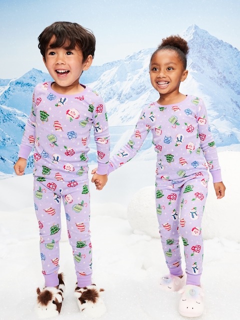 Printed Snug-Fit Pajama Set for Toddler & Baby - Purple Mugs (Match The Fam!)