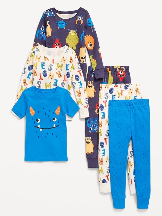Image number 1 showing, Snug-Fit Graphic Pajama 6-Piece for Toddler & Baby