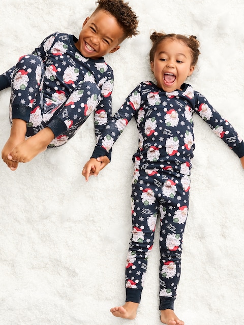 Printed Snug-Fit Pajama Set for Toddler & Baby - Jolly Santa (Match The Fam!)