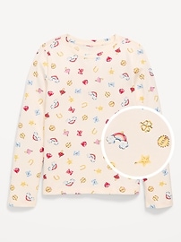 Image number 1 showing, Softest Printed Long-Sleeve T-Shirt for Girls