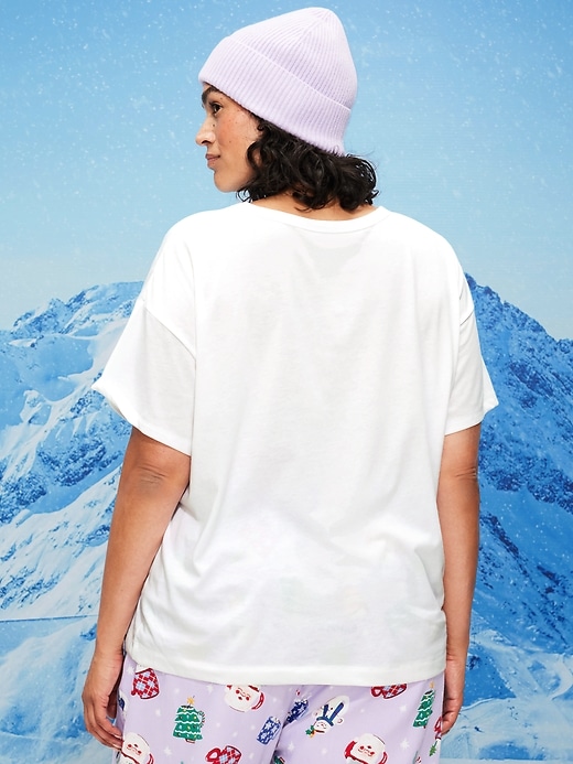 Image number 8 showing, Holiday-Graphic Crew-Neck T-Shirt for Women